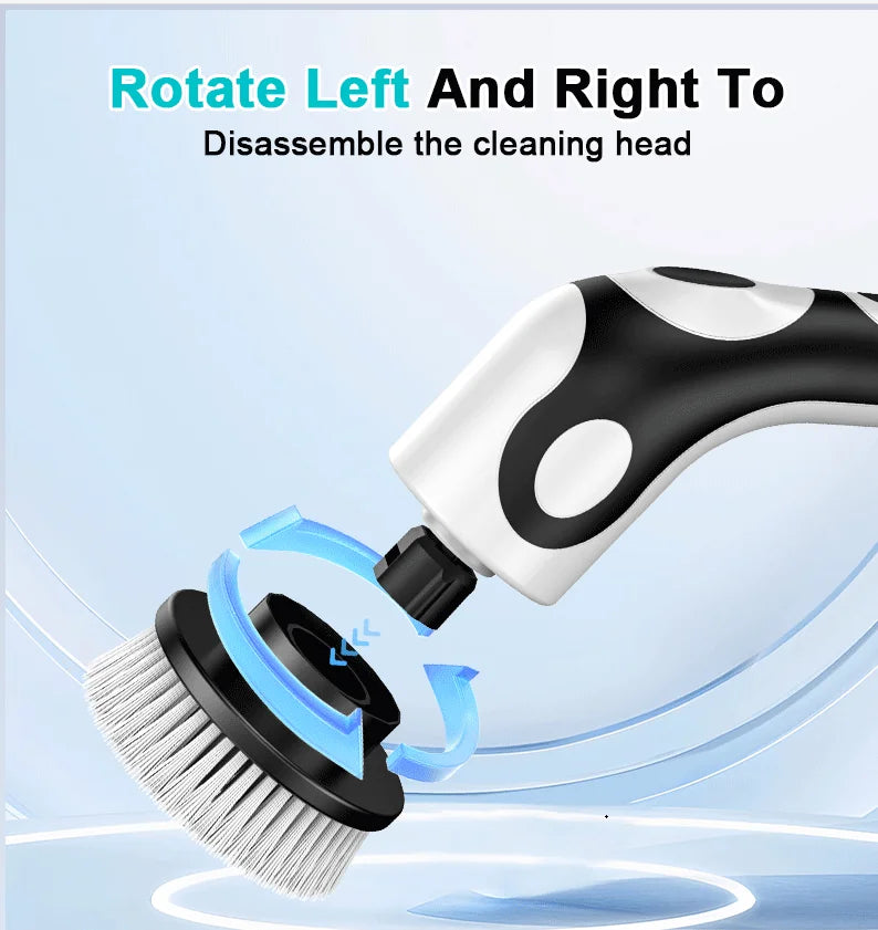 HOMEFISH Multifunctional Electric Cleaning Brush Voice Rechargeable Smart Rotary Cleaning Brush Kitchen Cleaning Brush Beauty World Shop