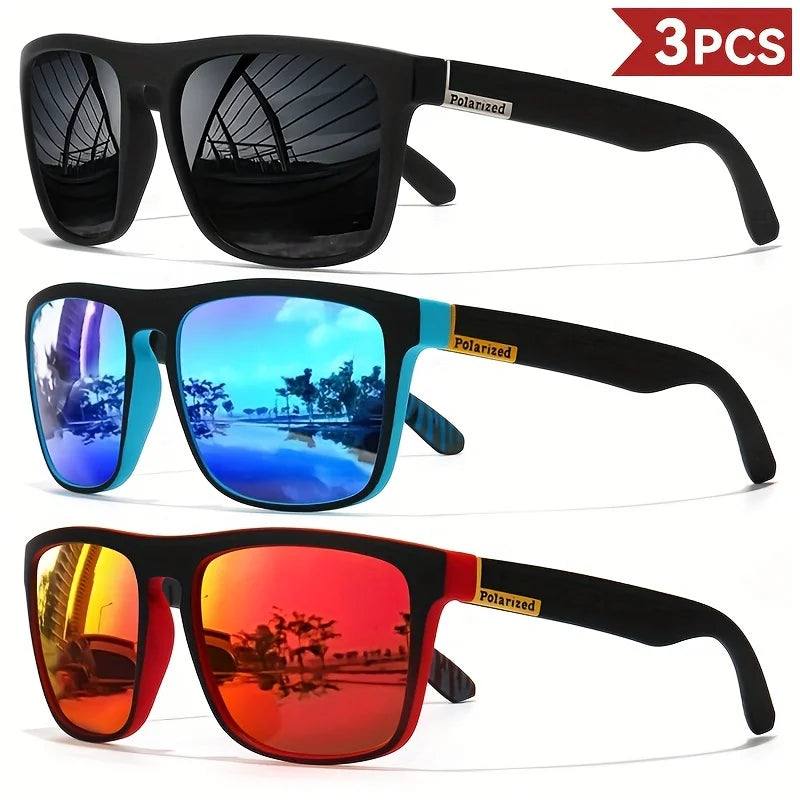 Fashion Vintage Square Polarized Sunglasses Men Women Driving Fishing Luxury Brand Designer Sun Glasses Driver's Eyewear UV400 Beauty World Shop