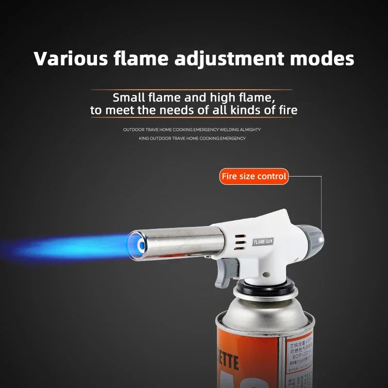 Torch Cooking AutoIgnition Butane Gas Welding-Burner Welding Gas Burner Flame Gas Torch Flame Gun Blow for BBQ Camping Cooking Beauty World Shop