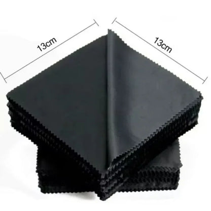 20pcs/lot Black Microfiber Cycling Sunglasses Eyeglasses Cleaning Cloth Glasses Eyewear Clean Lens Cloth Accessories Beauty World Shop