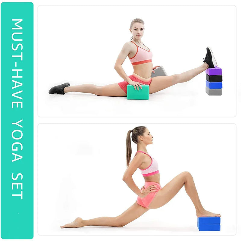 1pc High Density Yoga Foam Blocks Non-slip Solid Color Yoga Balance Fitness Dance Supplies For Yoga Pilates And Meditation Beauty World Shop