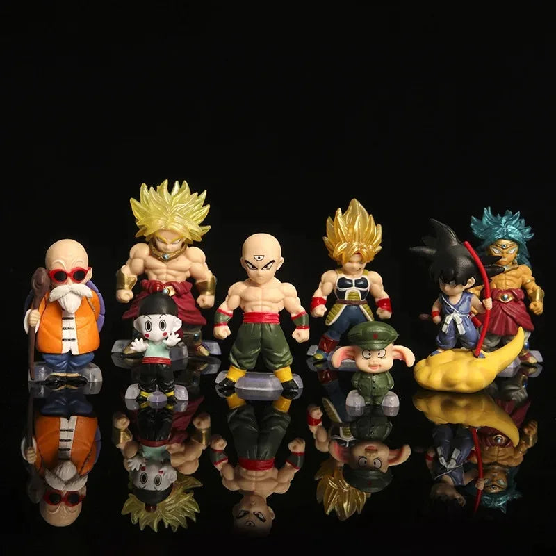 Dragon Ball Z Super Saiyan Son Goku Son Gohan Vegeta Broly Piccolo Majin Buu Action Figure Set Anime Figurines Model Gifts Toys Beauty World Shop