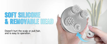Electric Smart Head Massager Body Massage Neck Deep Tissue Kneading TYPE-C Wireless Waterproof Mini Scalp Massager  Stress Relax Beauty World Shop