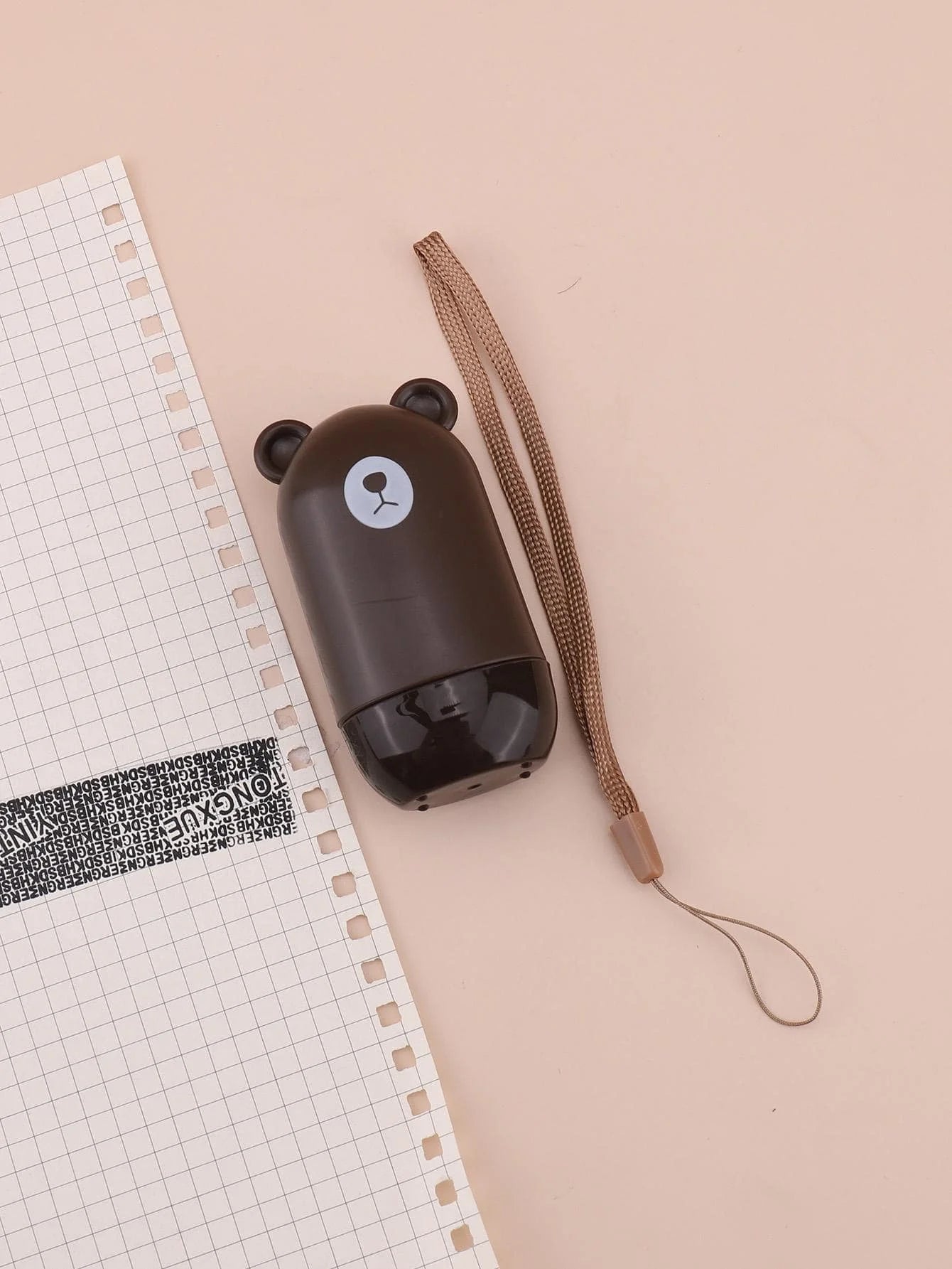 1 Cute Bear Shaped Roller Stamp, Study Notebook Typos Cover Graffiti Fashion Stamp, Personal Privacy Graffiti Daily Necessities Beauty World Shop