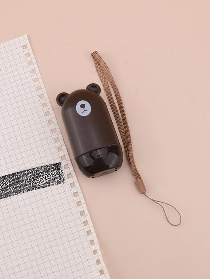 1 Cute Bear Shaped Roller Stamp, Study Notebook Typos Cover Graffiti Fashion Stamp, Personal Privacy Graffiti Daily Necessities Beauty World Shop