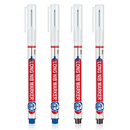 4Pcs/Set 20mm Deep Hole Long Nib Head Markers For Metal Perforating Pen Waterproof Bathroom Woodworking Decoration Multi-Purpose Beauty World Shop