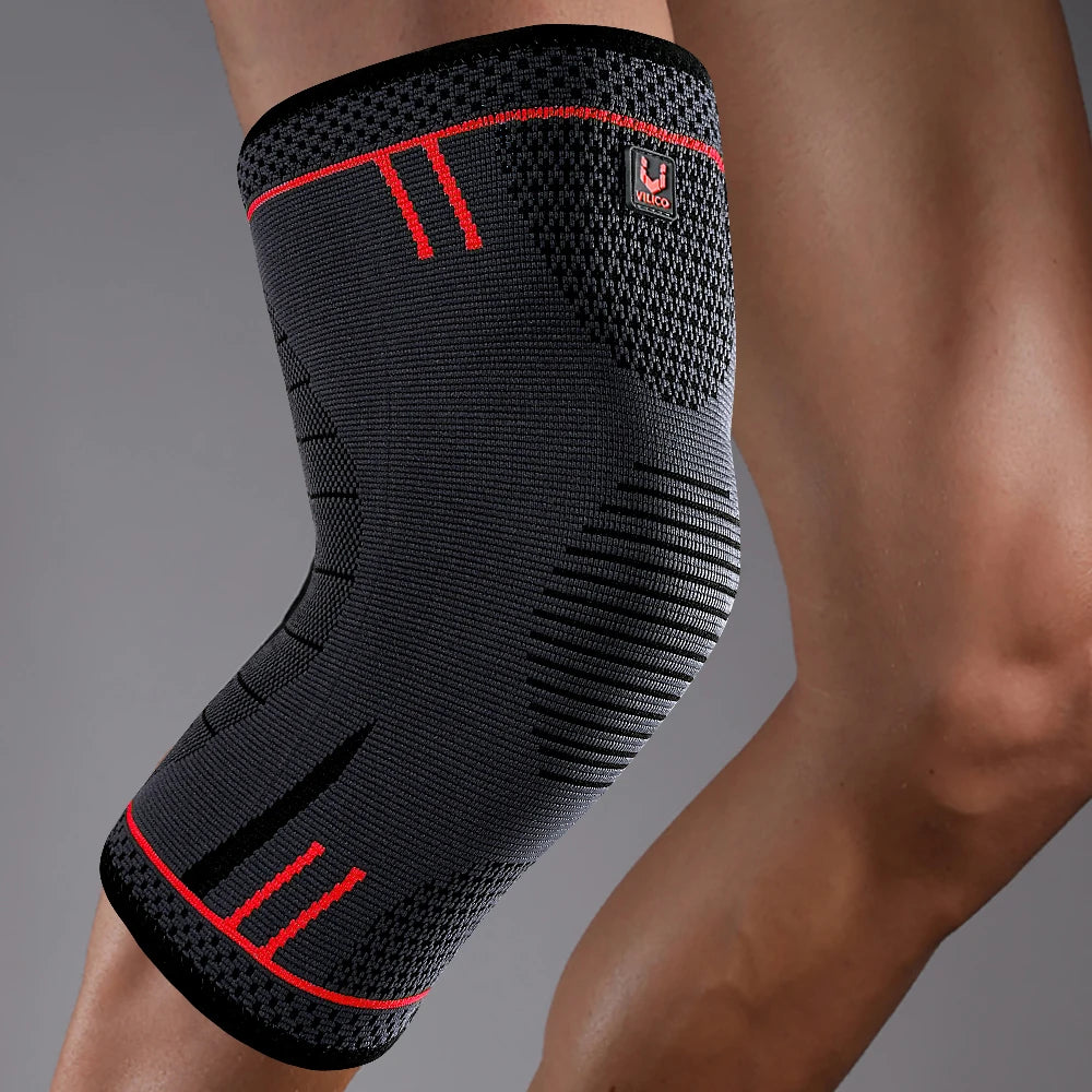 1 Pcs Compression Knee Support Sleeve Elastic Breathable Knee Pads Brace Springs Gym Sports Protector Basketball Volleyball Run Beauty World Shop