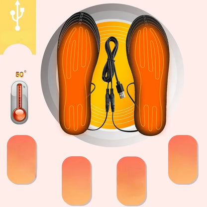 Winter Electric Heated Insoles USB Heating Feet Warmer Thermal Shoes Sock Pad Heated Insoles Washable Full Foot Fever Unisex Beauty World Shop
