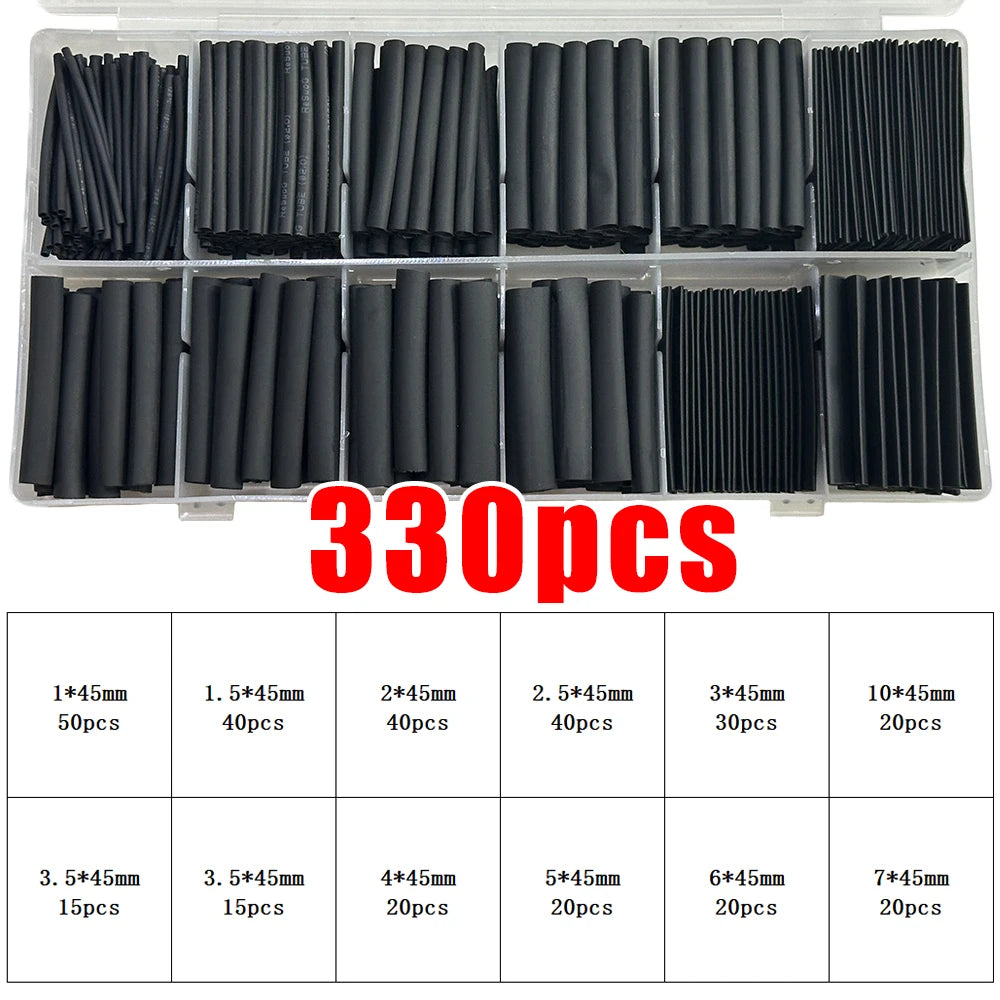 Heat Shrink Tube Kit Thermoresistant Tubing Heat Shrink Wire Wrapping Electrical Connection Cable Insulation Sleeved Protecter Beauty World Shop