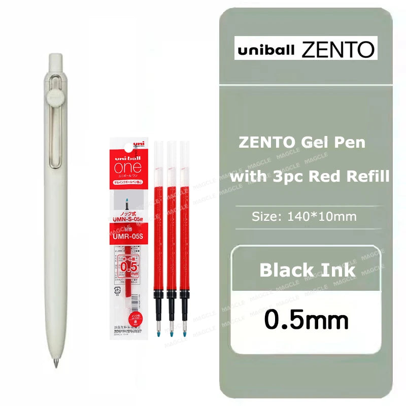 uniball ZENTO Standard 0.38/0.5mm Gel Pens,Water-Based Smooth Writing Roller Ball Pens Fit for a variety of occasions Stationery Beauty World Shop