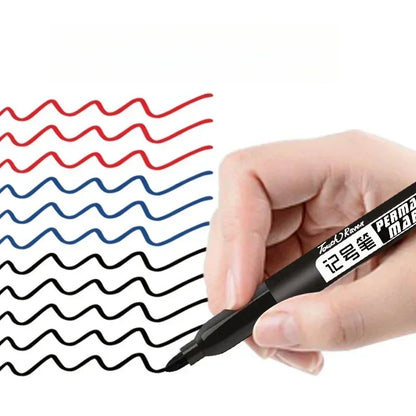 6-20PCs/Set PermanentMarker Pen Fine Point Waterproof Markers Thin Nib Crude Nib Black Blue Red Ink 1.5mm Fine Color Marker Pens Beauty World Shop