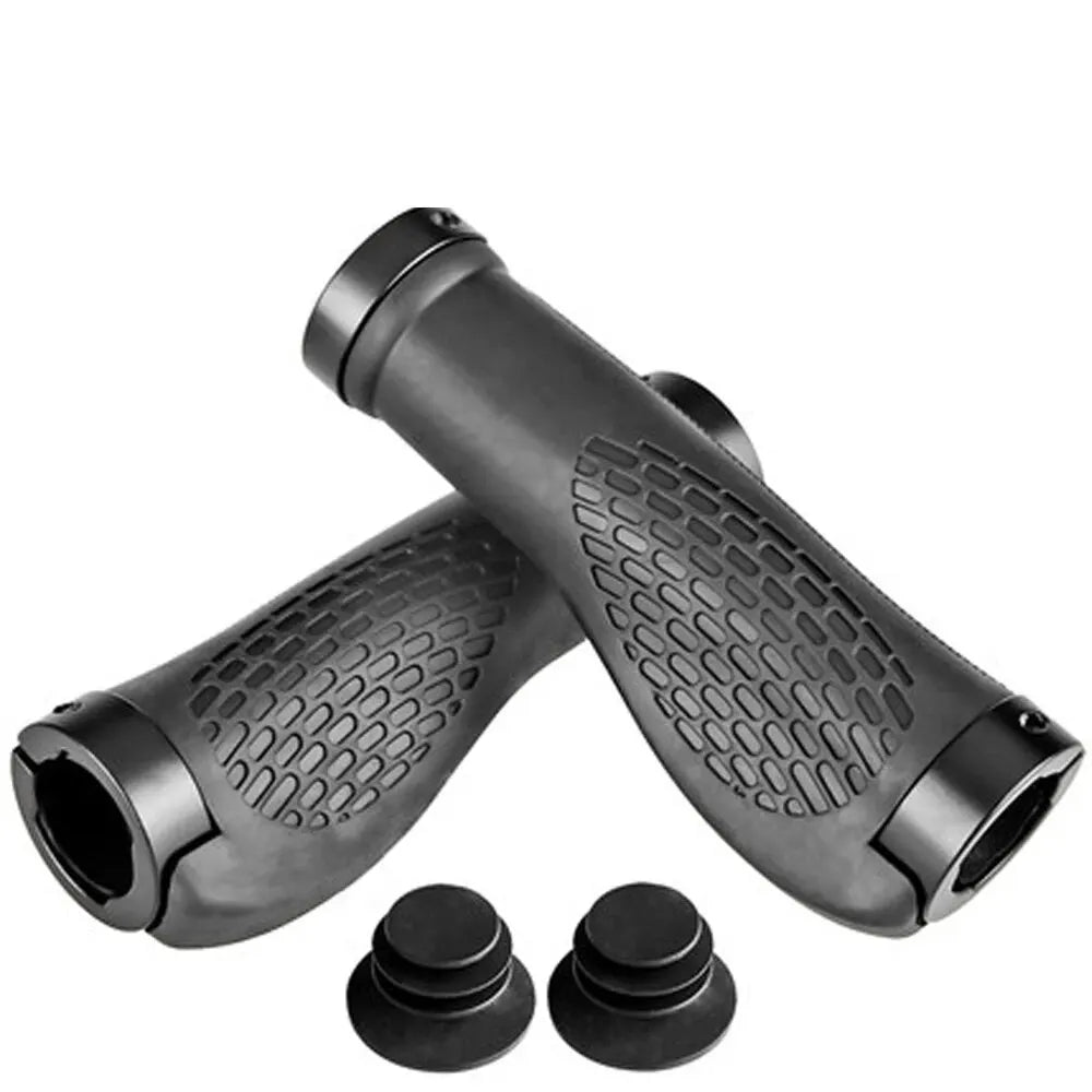 MTB Bicycle Rubber Grips Alloy Lock Bilateral Lock Handlebar Grips Anti Slip Cycling Handlebar Sleeve BMX Bicycle Accessories Beauty World Shop