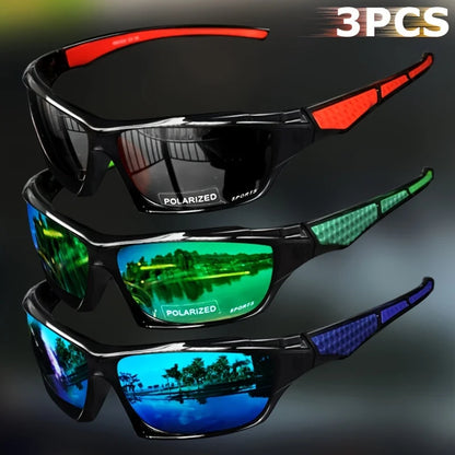 1/3PCS Sports Polarized Sunglasses for Men Lightweight Night Vision Male Shades Cycling Driving Fishing Fashion Mirror Sunglass Beauty World Shop