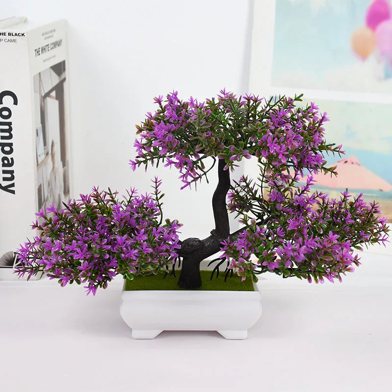 Artificial Plants Bonsai Small Tree Pot Fake Plant Flowers Potted Ornaments For Home Room Table Decoration Hotel Garden Decor Beauty World Shop