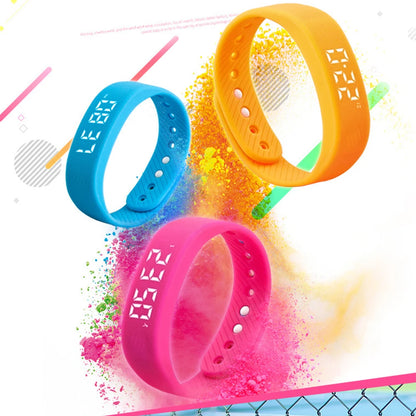 LED Digital Smart Wristbands Waterproof Smart Clock Smartband With Running Pedometer Monitor Smart Band Vibration Alarm Reminder Beauty World Shop