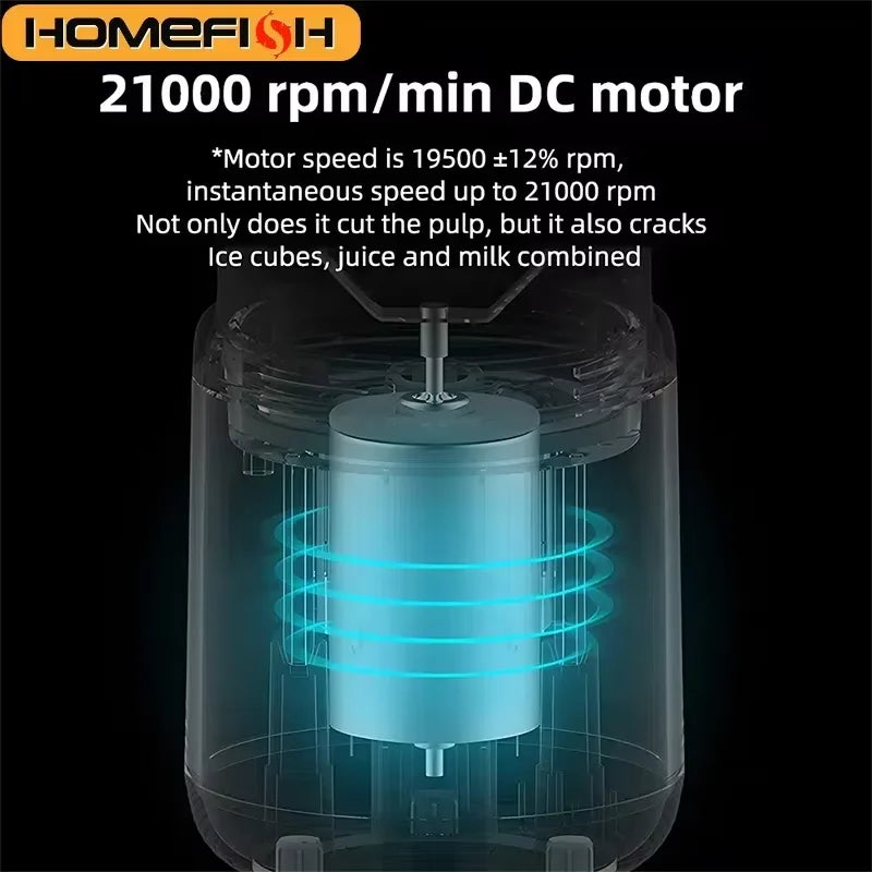 HOMEFISH New Student Home Use Multi-Function Juice Maker Portable Rechargeable Small Juice Cup Beauty World Shop