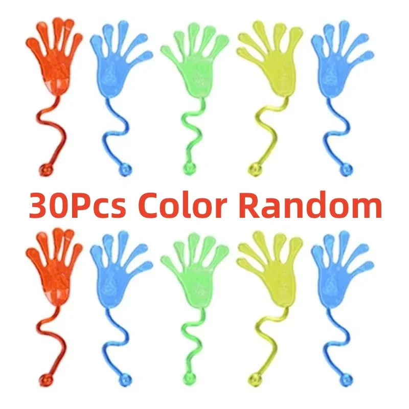 1-30pcs Mini Fun Sticky Hands Sensory Toys for Kids Birthday Party Favors Classroom Prizes Kids Prank  Novelty Gift Party Beauty World Shop