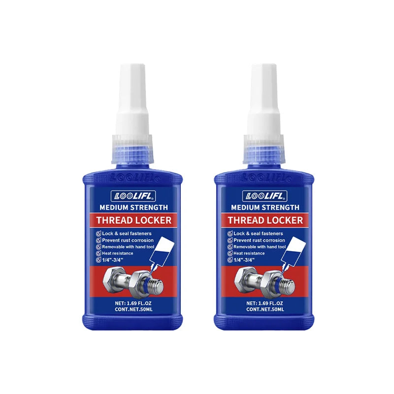 LOOLIFL Blue Thread Locker 243 Nuts-Bolts Locker, Screw Adhesive Lock Tight Seal Fasteners Anaerobic Curing Metal Glue,Rustproof Beauty World Shop