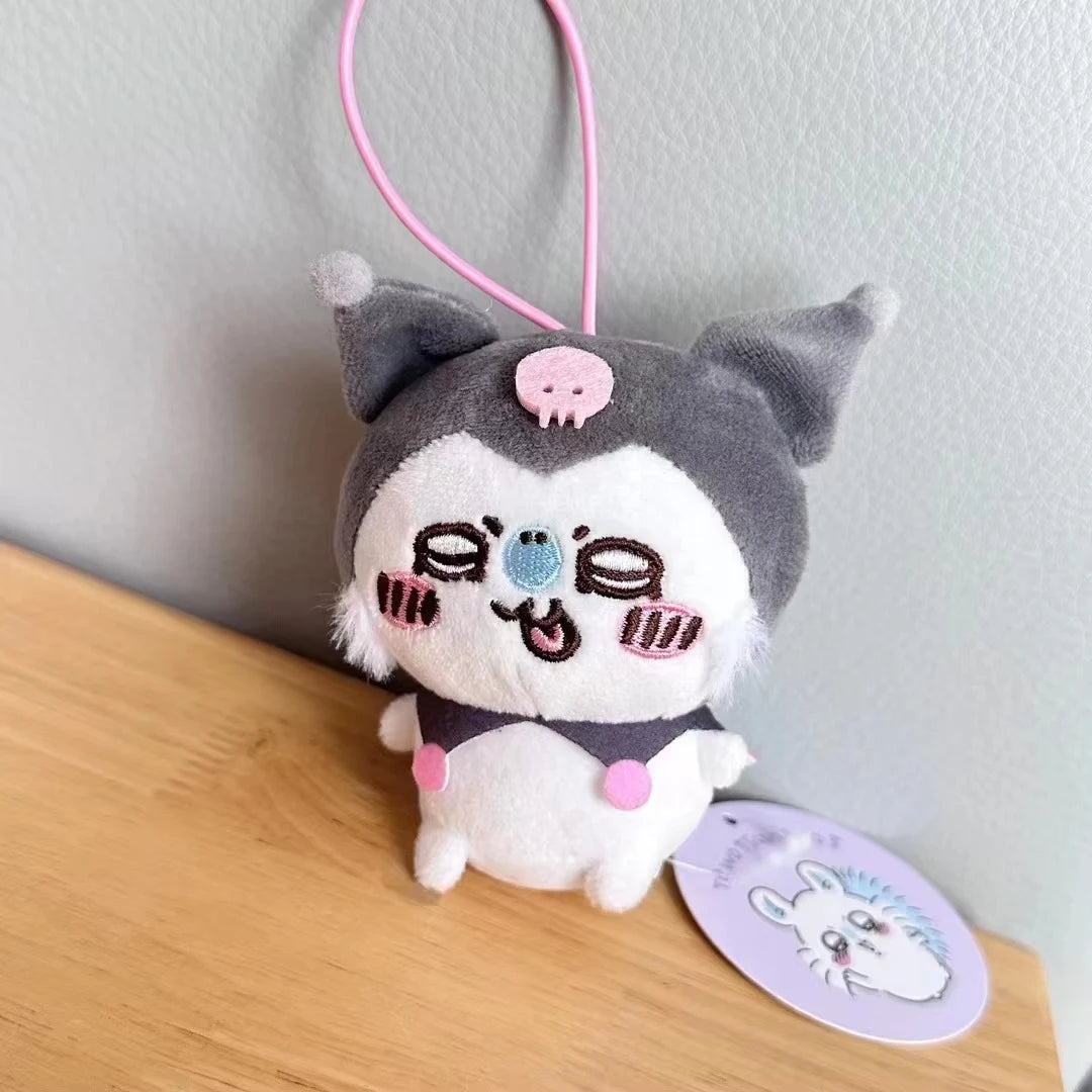 Chiikawa Self-deprecating Bear Collaboration Sanrioin Plush Doll Helo Kiity1 Melodyi Kuromev Sachiji Plush Toy Keychain Decorate Beauty World Shop