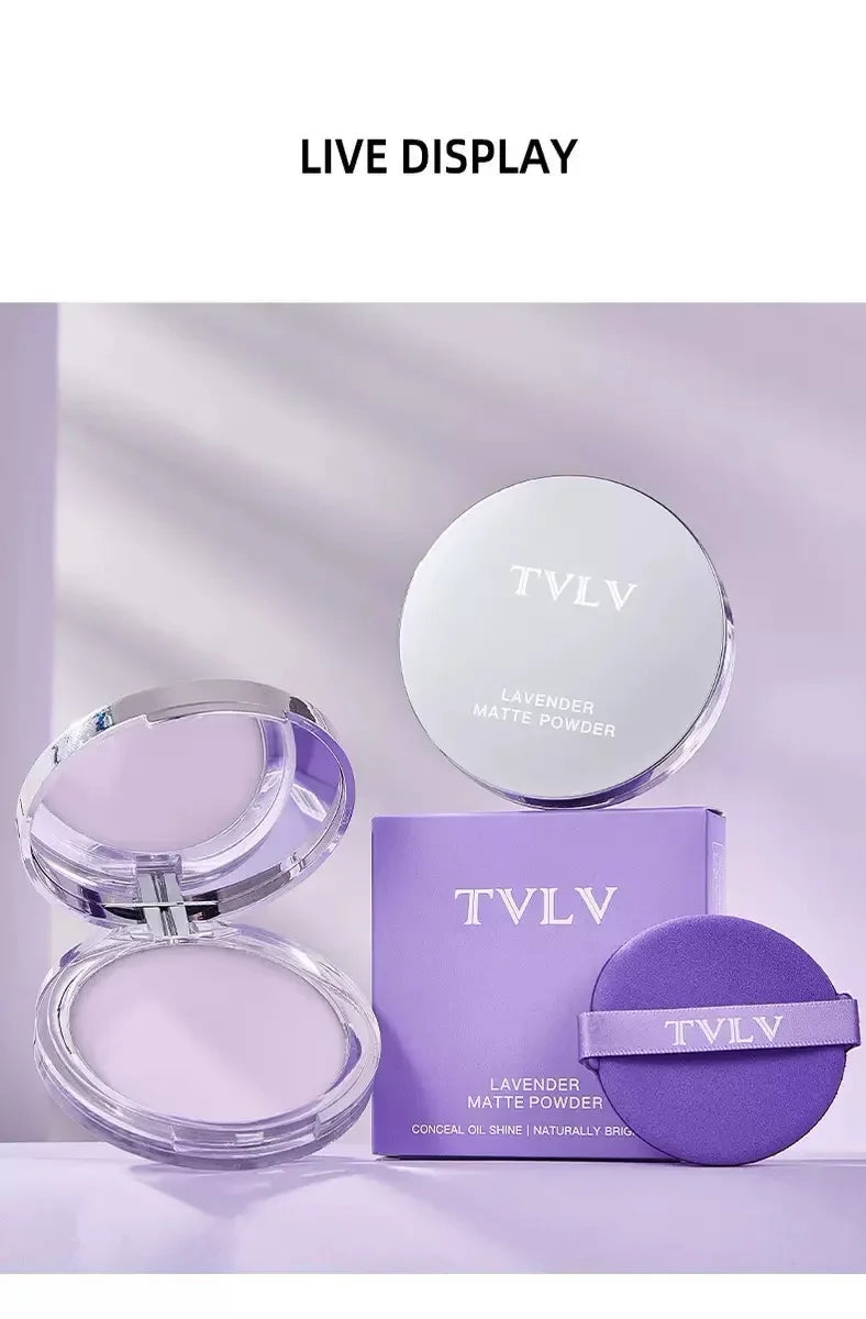 1PC Violet Cream To Powder Skin-friendly Skin Natural Face Long Lasting Oil-controlling Contouring Powder Cosmetics Beauty Trend Shop