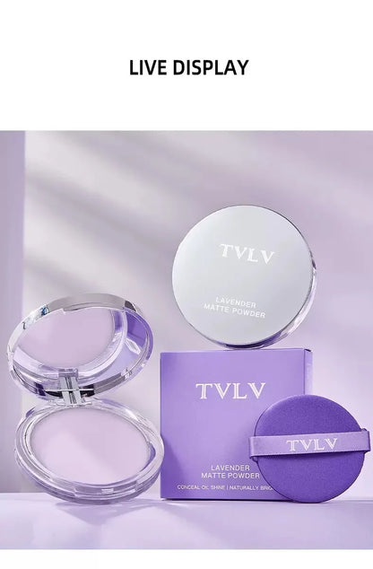1PC Violet Cream To Powder Skin-friendly Skin Natural Face Long Lasting Oil-controlling Contouring Powder Cosmetics Beauty Trend Shop