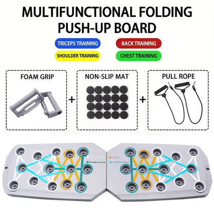 Push-up Board Set Portable Multifunctional Push-up Bar Foldable Fitness Equipment For Chest Abdomen Arms/Back Training Beauty World Shop