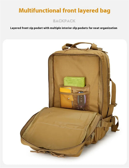 Adjustable Shoulder Straps Hiking Backpack Zipper Closure Travel Sports Camping Mountaineering Cycling Outdoor Unisex Foldable L Beauty World Shop