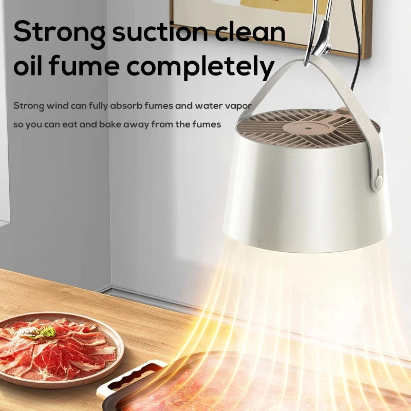 2025 New Portable Exhaust Fan Small Kitchen Hood Extractor Barbecue USB Supply Desktop Range Hoods Mini Suction Cooker Hood Beauty World Shop