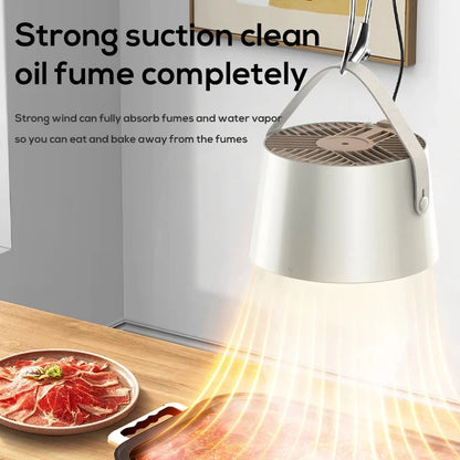 2025 New Portable Exhaust Fan Small Kitchen Hood Extractor Barbecue USB Supply Desktop Range Hoods Mini Suction Cooker Hood Beauty World Shop