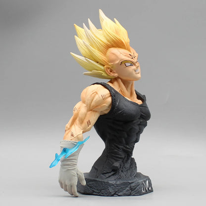 16.5cm Dragon Ball Majin Vegeta Bust Anime Action Figure Model Statue Collection Desktop Decoration Ornament Toys Boys Gifts Beauty World Shop