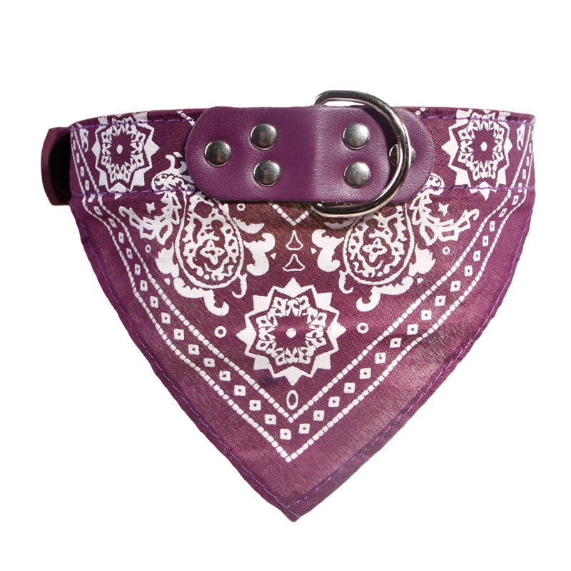 PU Cat Dog Collar with Scarf for Small Medium Dogs Chihuahua Corgi Puppy Adjustable Collars Pet Supplies accesorios para perros Beauty World Shop