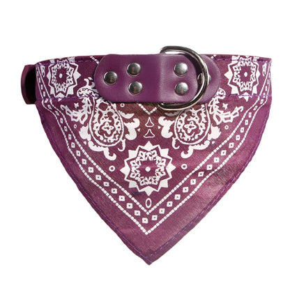 PU Cat Dog Collar with Scarf for Small Medium Dogs Chihuahua Corgi Puppy Adjustable Collars Pet Supplies accesorios para perros Beauty World Shop