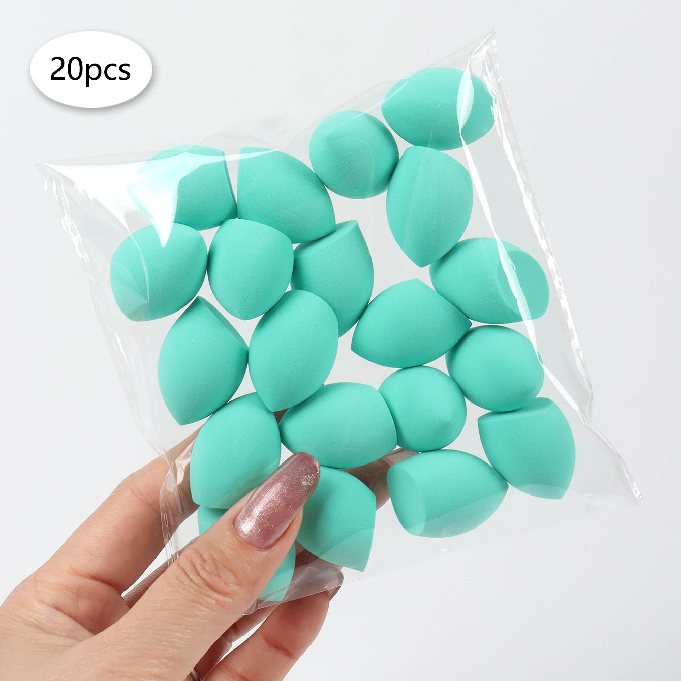 20 件装 Mini Finger Puff Beauty Cosmetic Foundation Cosmetic Sponge Makeup Blender Suitable for Cream & Powder Concealer Beauty World Shop