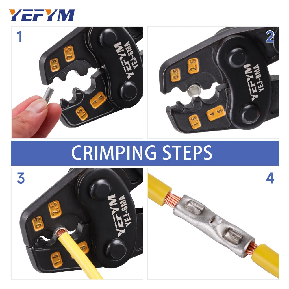 Insulated Terminals & Non-Insulated Terminals Cold Crimping Pliers Multifunctional Ratchet Crimping Tool Model Beauty World Shop