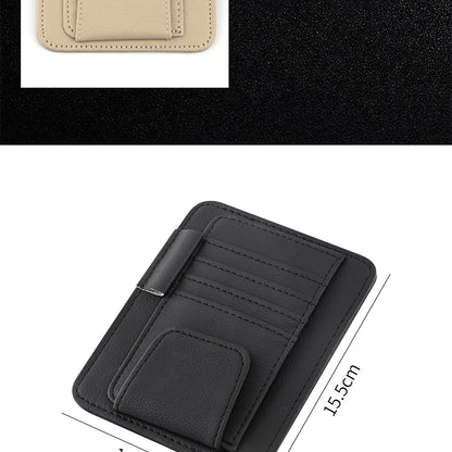 Car Sun Visor Organizer Multi-Pocket Business Card Storage Management Sunglasses Holder Visor Accessories Auto Interior Beauty World Shop