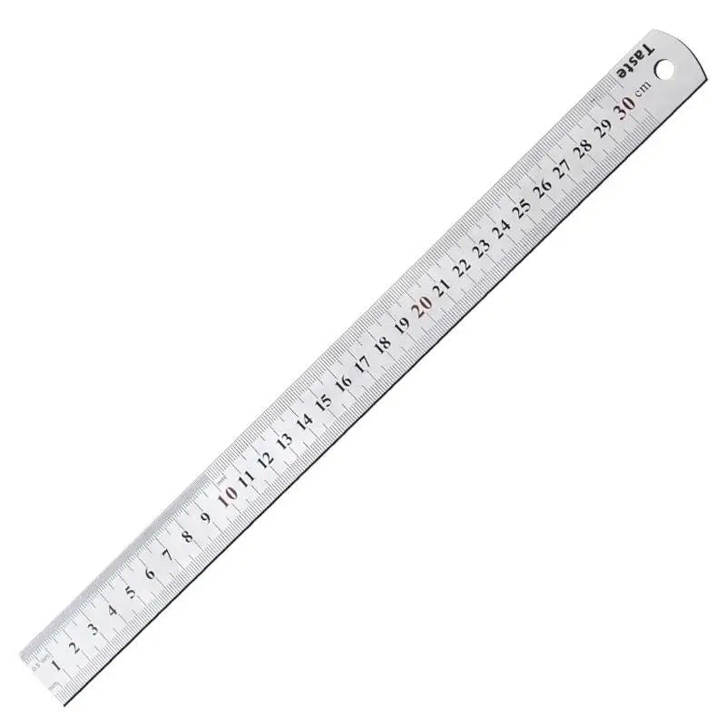 1Pcs 15/20/30/40/50/60100cm Stainless Steel Metal Straight Ruler For Home School Precision Measuring Tool Drawing Tool Supplies Beauty World Shop