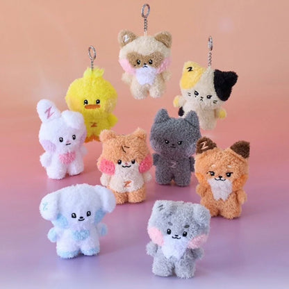 Kpop ZB1 Doll Keychain 12CM Zeroni Cartoon Cute Plush Doll Pendant Bag Accessories Key Ring ZhangHao HanBin Ricky Fans Gift Beauty World Shop