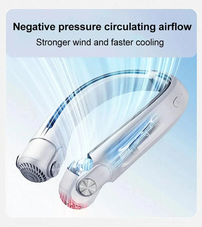Portable Neck Hanging Fan With Usb Charging Adjustable Bladeless Turbofan Bladeless Student Dormitory Home Outdoor Cooling Beauty World Shop