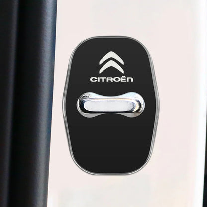 Metal Car Door Lock Cover for Citroen C4 C3-XR C5 Aircross C6 C-quatre Picasso C-Elysee C4L C3L Emblem Stickers Badge Beauty World Shop