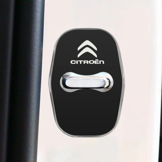 Metal Car Door Lock Cover for Citroen C4 C3-XR C5 Aircross C6 C-quatre Picasso C-Elysee C4L C3L Emblem Stickers Badge Beauty World Shop