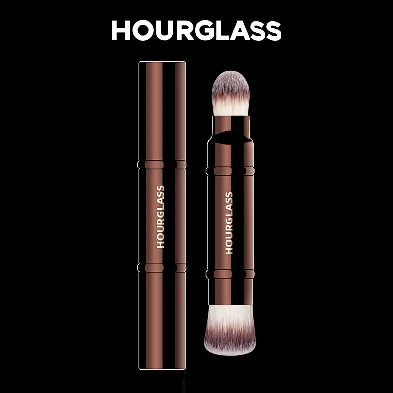 Hourglass Makeup Brush- No.15 Retractable Double-Ended Complexion Brush Soft Fiber Hair Fashion Design Single Face Brush Beauty World Shop