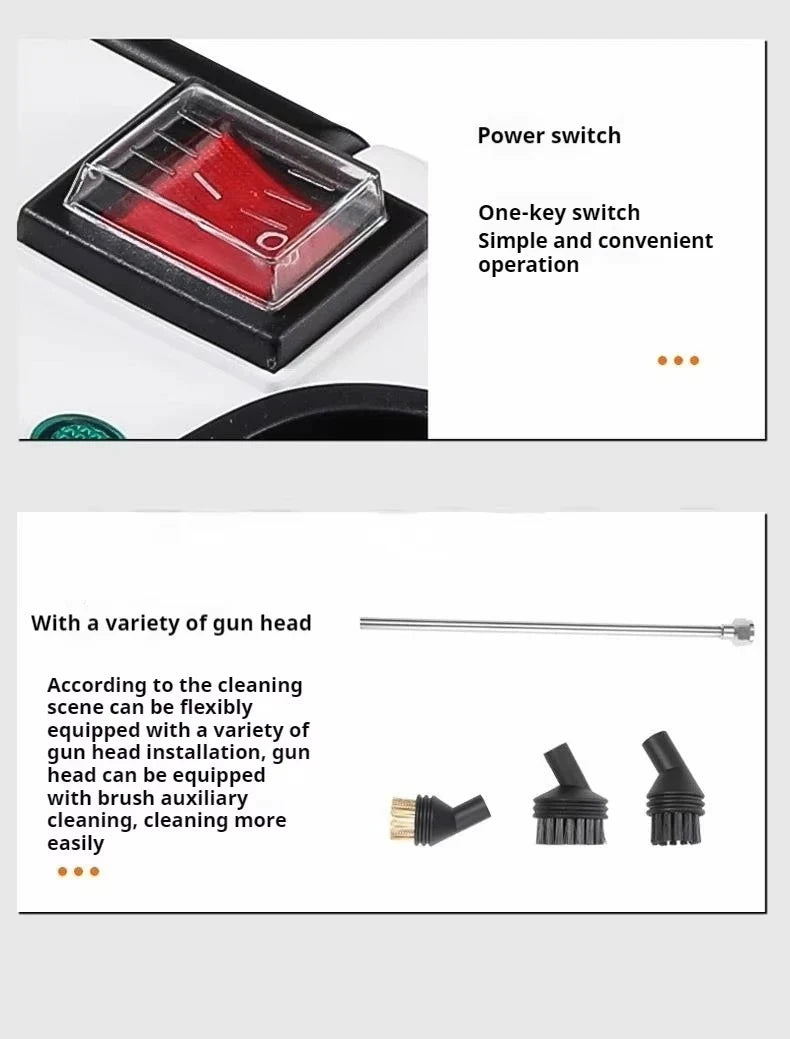 Steam Cleaner High Temperature Sterilization Air Conditioning Kitchen Hood Home /Car Steaming Cleaner 220V EU Plug Beauty World Shop