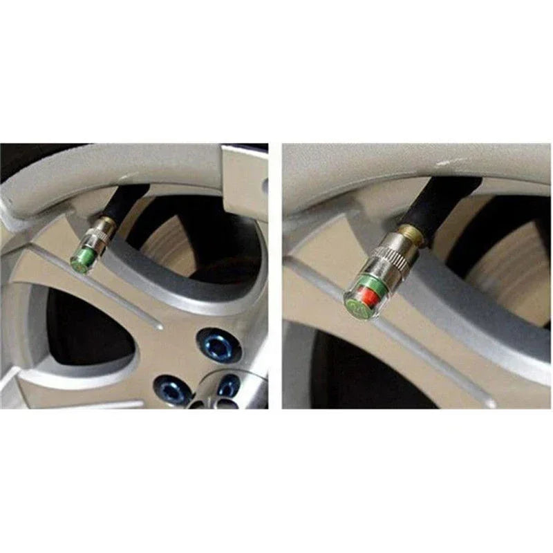 NEW 4pcs Car Tire Pressure Indicator Gauge Alert Monitoring Valve Cap Sensor External Detection Beauty World Shop