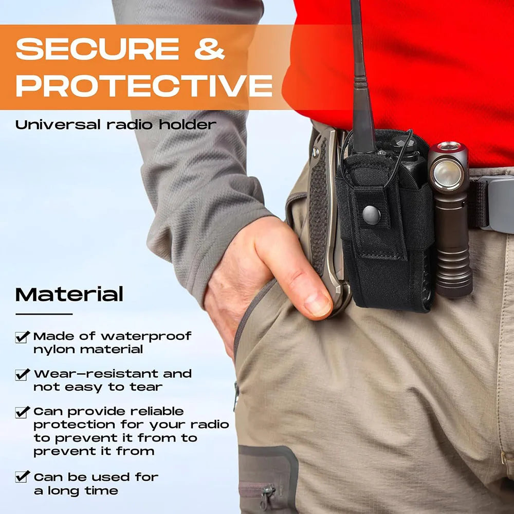 Universal Radio Holsters for Duty Belt Vest Radio MOLLE Pouch Tactical Walkie-Talkie Bag for Hunting Camping Adventure Beauty World Shop