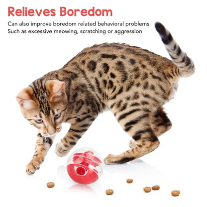 Cat Food Dispensing Ball  Cat Treat Dispensing Ball Bite Resistant Interactive Pet Slow Feeder Puzzle Ball for Kitten Beauty World Shop