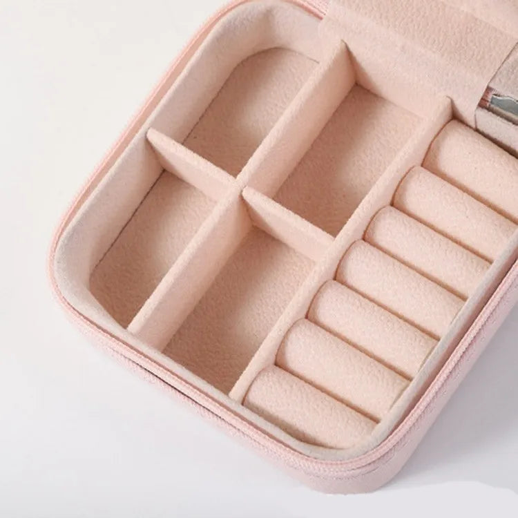 Portable Mini Jewelry Storage Box Travel Organizer Jewelry Case Leather Storage Earrings Necklace Ring Jewelry Organizer Display Beauty World Shop