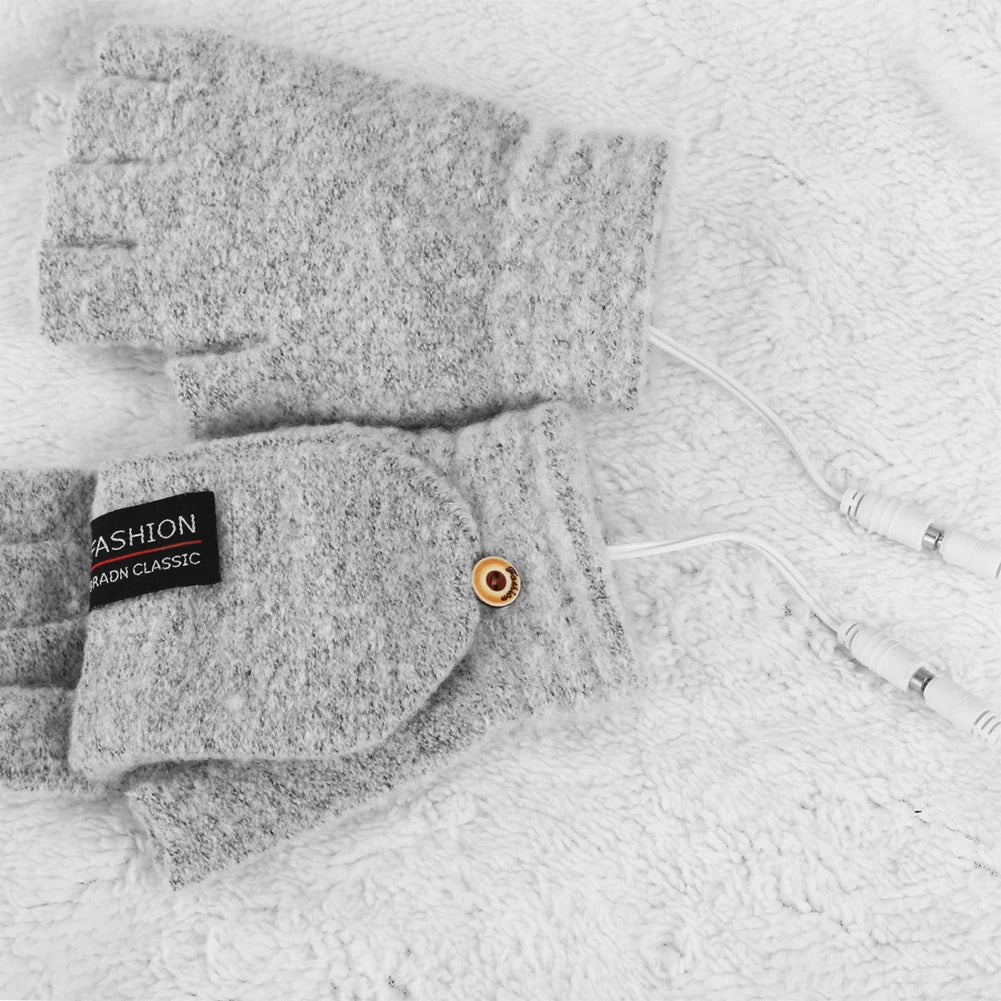 Electric heating gloves hand warmer gloves heater rechargeable USB reusable laptop suitable for sports skiing winter warm gloves Beauty World Shop