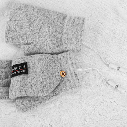 Electric heating gloves hand warmer gloves heater rechargeable USB reusable laptop suitable for sports skiing winter warm gloves Beauty World Shop