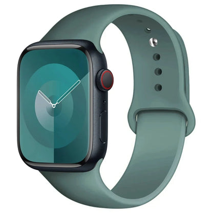 Silicone Band For Apple Watch strap 44mm 45mm 40mm 41mm 42-38mm 45 mm sport bracelet iwatch series 8 7 6 5 4 3 SE 9 Ultra 2 49mm Beauty World Shop