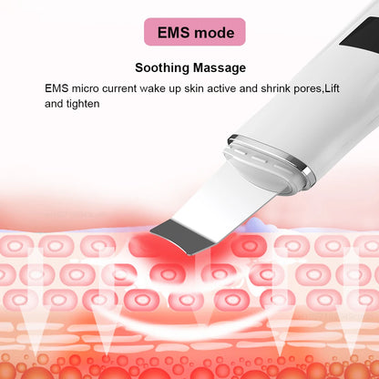 Ultrasonic Face Scrubber Facial Peeling Skin Scrubber Deep Facial Cleaning Spatula Acne Pore Ultrasonic Scrubber Facial Cleanser Beauty World Shop